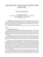 Giảm nghèo bền vững ở huyện ứng hòa, thành phố hà nội 