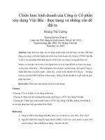 Chiến lược kinh doanh của công ty cổ phần xây dựng việt bắc   thực trạng và những vấn đề đặt ra 