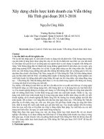Xây dựng chiến lược kinh doanh của viễn thông hà tĩnh giai đoạn 2013 2018 
