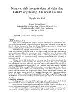 Nâng cao chất lượng tín dụng tại ngân hàng TMCP công thương   chi nhánh hà tĩnh 