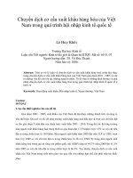 Chuyển dịch cơ cấu xuất khẩu hàng hóa của việt nam trong quá trình hội nhập kinh tế quốc tế 