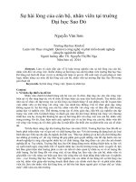 Sự hài lòng của cán bộ, nhân viên tại trường đại học sao đỏ 