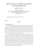 Quản lý nhà nước về đất đai ở huyện quốc oai, thành phố hà nội 