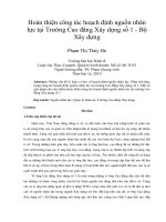Hoàn thiện công tác hoạch định nguồn nhân lực tại trường cao đẳng xây dựng số 1   bộ xây dựng 