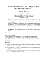 Chiến lược kinh doanh của công ty cổ phần sữa việt nam vinamilk 