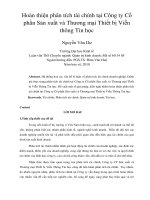 Hoàn thiện phân tích tài chính tại công ty cổ phần sản xuất và thương mại thiết bị viễn thông tin học 