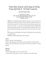 Hoàn thiện công tác tuyển dụng tại trường trung cấp kinh tế   kỹ thuật lạng sơn 