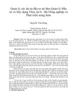 Quản lý các dự án đầu tư tại ban quản lý đầu tư và xây dựng thủy lợi 6   bộ nông nghiệp và phát triển nông thôn 