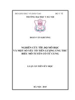 Nghiên cứu típ, độ mô học và một số yếu tố tiên lượng ưng thư biểu mô tuyến tử cung