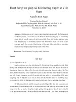 Hoạt động trợ giúp xã hội thường xuyên ở việt nam 