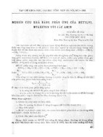 Nghiên cứu khả năng phản ứng của metyleinylxeton với các amin 