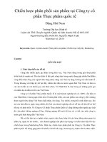 Chiến lược phân phối sản phẩm tại công ty cổ phần thực phẩm quốc tế 