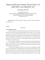 Nâng cao hiệu quả sử dụng vốn tại công ty cổ phần đầu tư xây dựng hải vân 