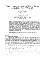 Quản lý nợ thuế và cưỡng chế thuế tại địa bàn huyện đông anh   TP hà nội 