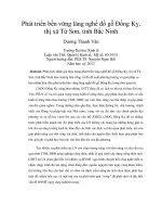 Phát triển bền vững làng nghề đồ gỗ đồng kỵ, thị xã từ sơn, tỉnh bắc ninh 
