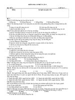 ĐỀ KIỂM TRA 15 PHÚT VẬT LÝ 10