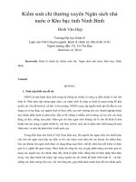 Kiểm soát chi thường xuyên ngân sách nhà nước ở kho bạc tỉnh ninh bình 