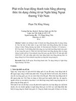 Phát triển hoạt động thanh toán bằng phương thức tín dụng chứng từ tại ngân hàng ngoại thương việt nam 