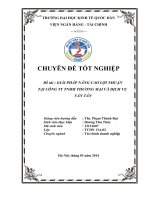 Giải pháp nâng cao lợi nhuận tại công ty TNHH thương mại và dịch vụ Văn Tân