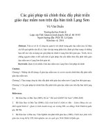 Các giải pháp tài chính thúc đẩy phát triển giáo dục mầm non trên địa bàn tỉnh lạng sơn 