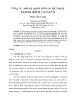 Công tác quản trị nguồn nhân lực tại công ty cổ phần thiết bị y tế hà nội 