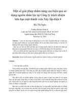 Một số giải pháp nhằm nâng cao hiệu quả sử dụng nguồn nhân lực tại công ty trách nhiệm hữu hạn một thành viên xây lắp điện 4 