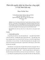 Phát triển nguồn nhân lực khoa học công nghệ ở việt nam hiện nay 