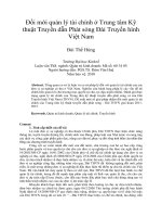Đổi mới quản lý tài chính ở trung tâm kỹ thuật truyền dẫn phát sóng đài truyền hình việt nam 