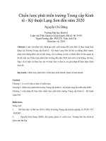 Chiến lược phát triển trường trung cấp kinh tế   kỹ thuật lạng sơn đến năm 2020 