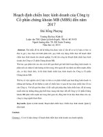 Hoạch định chiến lược kinh doanh của công ty cổ phần chứng khoán MB (MBS) đến năm 2017 