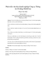 Phát triển văn hóa doanh nghiệp công ty thông tin di động mobifone 