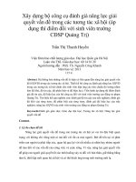 Xây dựng bộ công cụ đánh giá năng lực giải quyết vấn đề trong các tương tác xã hội (áp dụng thí điểm đối với sinh viên trường CĐSP quảng trị) 