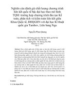 Nghiên cứu đánh giá chất lượng chương trình liên kết quốc tế bậc đại học theo mô hình TQM trường hợp chương trình đào tạo kế toán, phân tích và kiểm toán 