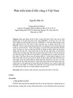 Phát triển kinh tế bền vững ở việt nam 