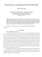 Chuyển dịch cơ cấu ngành kinh tế tỉnh điện biên 