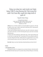 Nâng cao năng lực cạnh tranh của ngân hàng TMCP công thương hà tĩnh trong bối cảnh việt nam đẩy mạnh hội nhập kinh tế quốc tế 