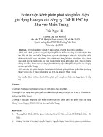 Hoàn thiện kênh phân phối sản phẩm điện gia dụng honeys của công ty TNHH ESC tại khu vực miền trung 