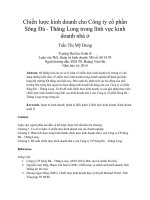 Chiến lược kinh doanh cho công ty cổ phần sông đà   thăng long trong lĩnh vực kinh doanh nhà ở 