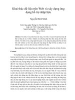 Khai thác dữ liệu trên web và xây dựng ứng dụng hỗ trợ nhập liệu 
