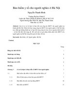 Bảo hiểm y tế cho người nghèo ở hà nội 