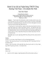 Quản lý nợ xấu tại ngân hàng TMCP công thương việt nam   chi nhánh hà tĩnh 