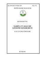 Nghiên cứu bào chế liposome doxorubicin