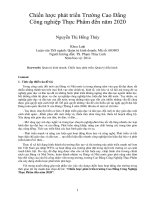 Chiến lược phát triển trường cao đẳng công nghiệp thực phẩm đến năm 2020 