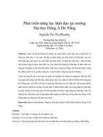 Phát triển năng lực lãnh đạo tại trường đại học đông á đà nẵng 