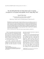 Sự cần thiết phân biệt các khái niệm từ gốc, từ mượn, từ ngoại lai và từ ngoại trong nghiên cứu từ vựng tiếng việt 