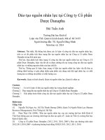 Đào tạo nguồn nhân lực tại công ty cổ phần dược danapha 