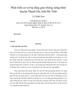 Phát triển cơ sở hạ tầng giao thông nông thôn huyện thạch hà, tỉnh hà tĩnh 