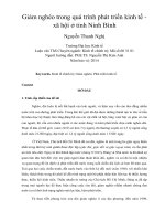 Giảm nghèo trong quá trình phát triển kinh tế   xã hội ở tỉnh ninh bình 