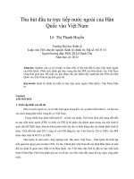 Thu hút đầu tư trực tiếp nước ngoài của hàn quốc vào việt nam 