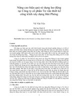 Nâng cao hiệu quả sử dụng lao động tại công ty cổ phần tư vấn thiết kế công trình xây dựng hải phòng 